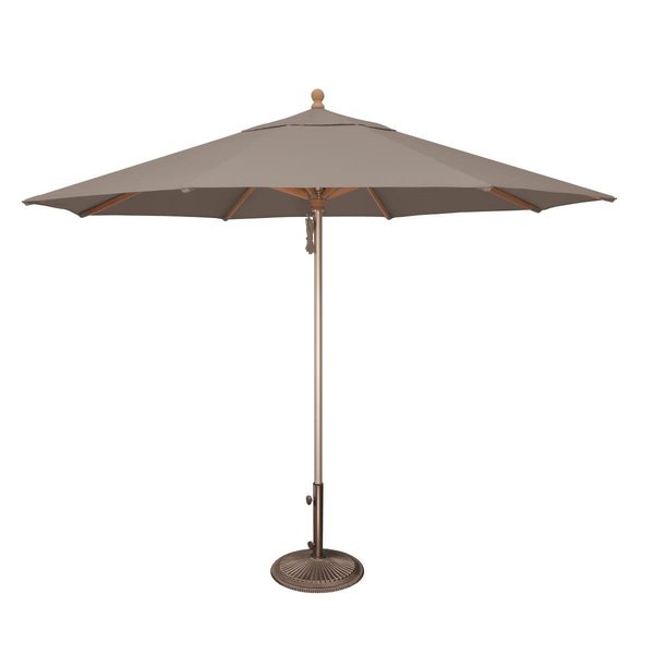Cerrar SimplyShade Ibiza 11 ft. Sunbrella Wood &amp; Aluminum Umbrella Cast Silver CE2650463
